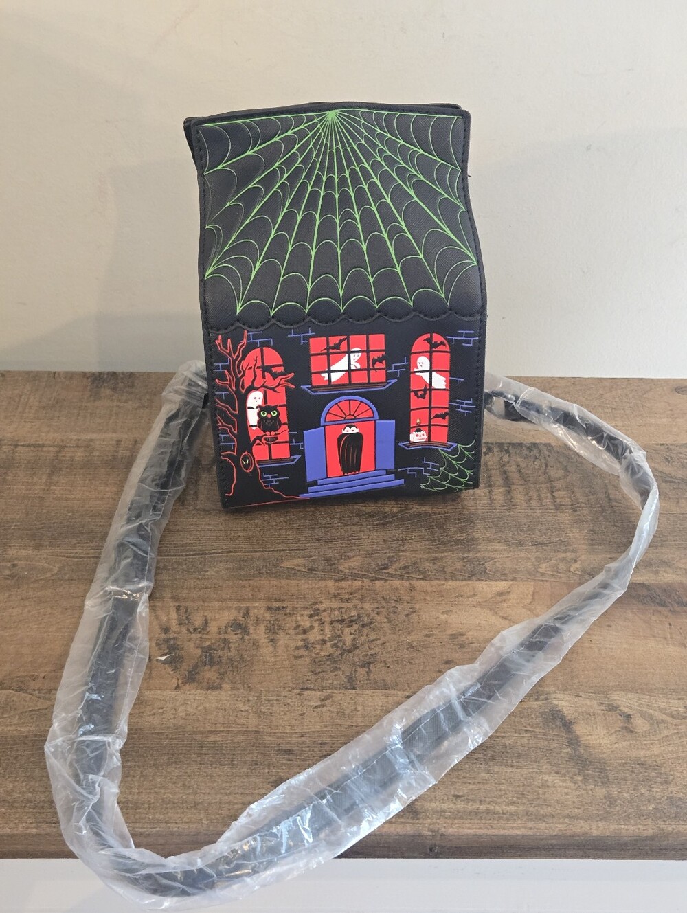 Mad Engine Fine By Me Haunted House Dracula Halloween Purse New